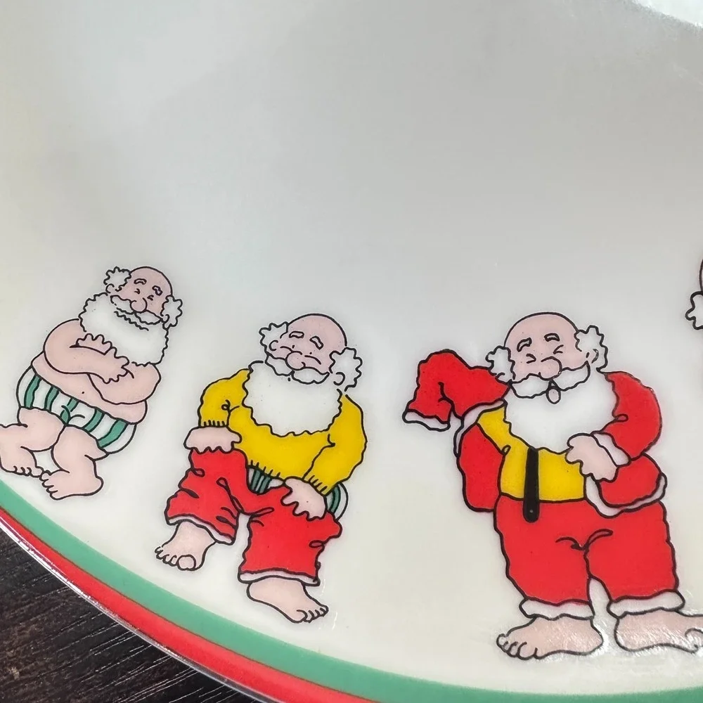 4 PAPEL CHRISTMAS Plates Santa Happy Holidays Work Work Getting Dressed JAPAN 8